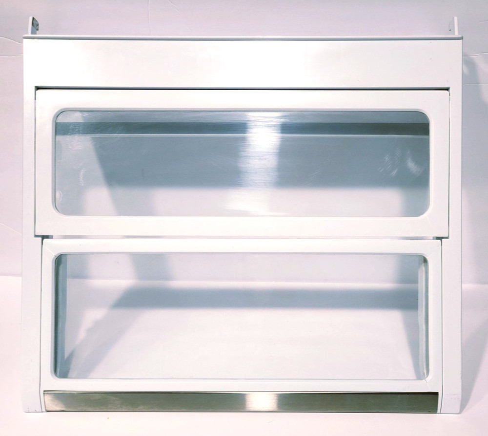 Samsung Refrigerator Split Glass Shelf Part # DA97-08463A Slide 16″ L & 13.5″ W
