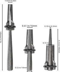 12 Pack Wedge and Feather Shims, 5/8 Inches Heavy Duty Rock Splitting Wedges Sto
