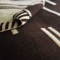 CLINT EASTWOOD ALPACA WOOL BLANKET – XL 102X83 in REVERSIBLE CREAM/BROWN WESTERN
