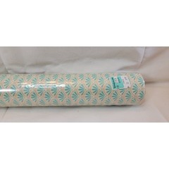 Rubbermaid Smooth N Easy Shelf Drawer Liner 12in x 3.33yd Teal Peach Fan Pattern