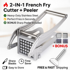 Heavy Duty Stainless Steel French Fry Cutter with Suction Feet for Potatoes