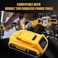 2PACK Dewalt DCB203 20V Max Battery 3.0Ah Lithium Ion Li-Ion 20 Volt /Charger