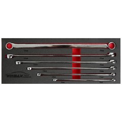 Extra Long Box End Wrench Set, Metric Durable Aviation Spanner 6PCS CRV 8 – 19mm