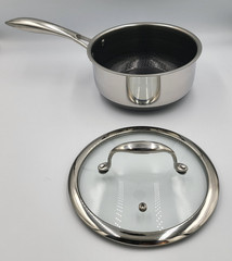HexClad 2-QUART SAUCEPAN with LID 2 QT Hybrid Non Stick Pot -Used Good Condition