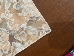 Tablecloth. Easy care polyester. Floral jacquard, pastel. 100″ x 54″