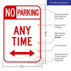 No Parking Sign, No Parking Anytime Sign,