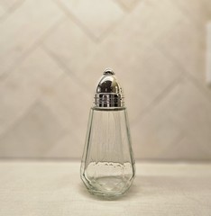 Vintage Christofle Meribel Sugar Shaker Muffineer Caster Glass Silver France