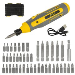 4V Cordless Electric Screwdriver Kit USB Rechargeable Power Tool 43PCS Bits Set