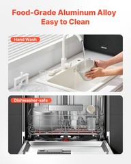 VEVOR 1.5 QT Automatic Ice Cream Maker with Built-in Compressor No Pre-freezing