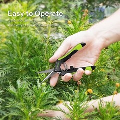 VIVOSUN 6.5″ Hand Pruner Pruning Shear W/ Straight Stainless Black and Green