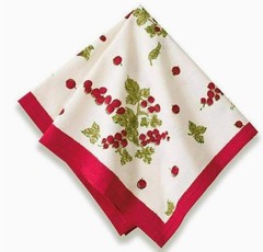 Couleur Nature, “Gooseberry Red & Green” French Country Holiday Tablecloths, NEW