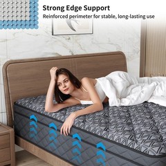 12″ 14″ Twin Full Queen King Mattress in a Box Gel Memory Foam Pocket Spring