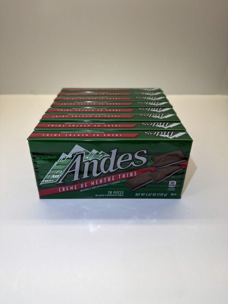 Andes Creme de Menthe Thin Mints 4.67 oz Chocolate Candy 8 Pack Bulk Set