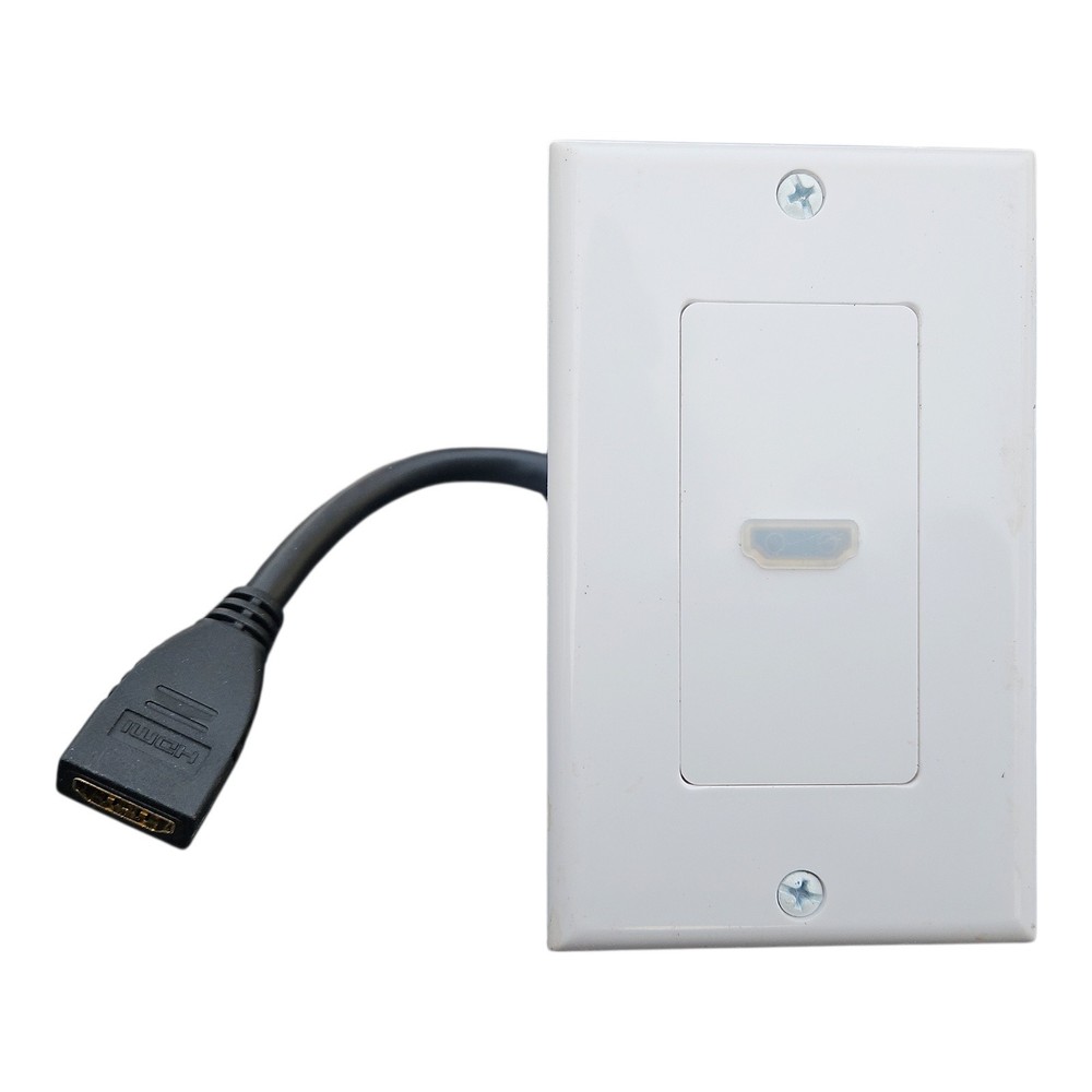 5 Pack Buyer’s Point HDMI Wall Plate 1003_5 Single Outlet w/Built In 6″ Pigtail