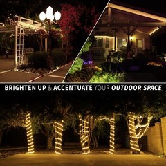 Warm White Thick LED Rope Light Indoor Outdoor 10/20/25/50/100/200/150/300FT ETL