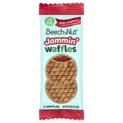 Jammin’ Waffles, 12+ Months, Pear Raspberry, 5 Packs, 0.56 oz (16 g) Each