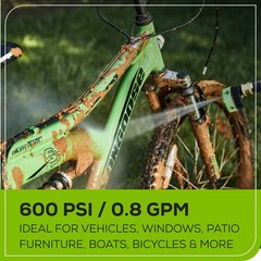 Greenworks 600psi POWERALL Battery Powered Power Cleaner Kit with 4Ah USB