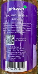 (2x) GIRL SCOUTS Sugar Free COCONUT CARAMEL SYRUP Coffee Drinks Desserts 33.8oz