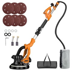 9″ Drywall Sander 750W Pure Copper Motor Auto Vacuum Foldable LED 110V US Plug