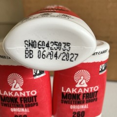 3 ~ Lakanto Monk Fruit Sugar Free Liquid Sweetener Drops 1.76oz ea | Original