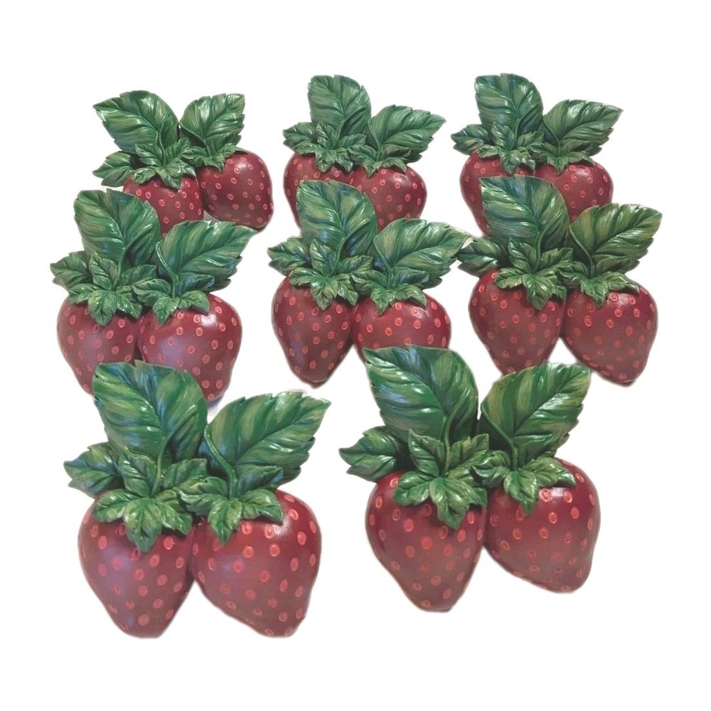 Set Of 8 Strawberry Napkin Rings at Home with Meijer No Box