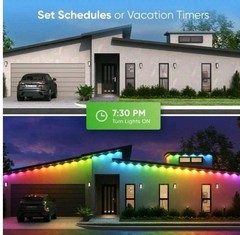 New Nanoleaf Smart Multicolor Permanent Outdoor Lights Smarter Starter Kit 100ft