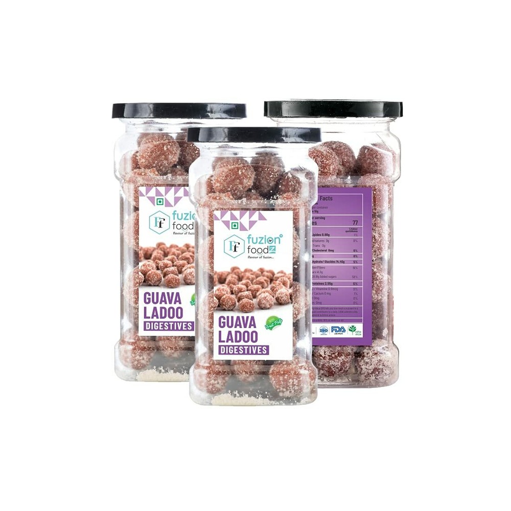 Guava Ladoo Amrud Digestive After Meal Snack Khatta Mitha Laddu 140g Pack Of 3