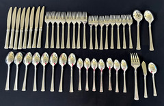 44 x MIKASA Harmony Stainless Steel Flatware 18/10 Vietnam Knife Fork Spoon Mint