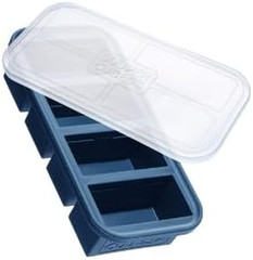 1 Cup Silicone Freezer Molds with Lids – Soup Cubes with Steel Reinforced Rim –