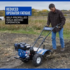 Powerhorse 20in. Rear Tine Tiller Cultivator, 6.5in. Tilling Depth,