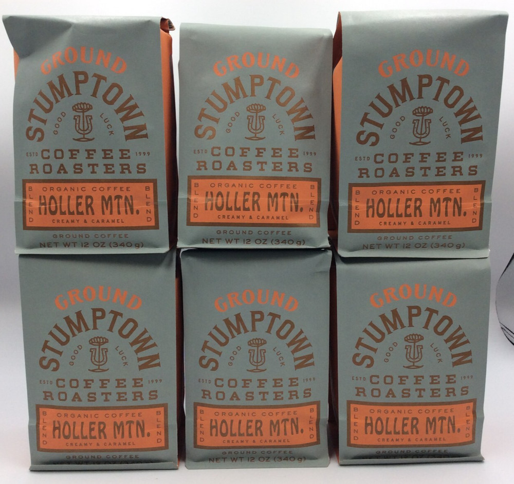Stumptown Holler Mountain Creamy Caramel Organic Ground Coffee, 6 BAGS, AUG/2026