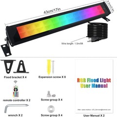 2-piece set of 50W RGB wall-washing lights, stage wall-washing light strips