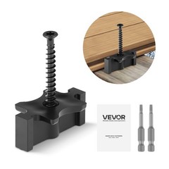 VEVOR 250PCS Hidden Deck Fasteners for Composite Decking Universal T Clips Black