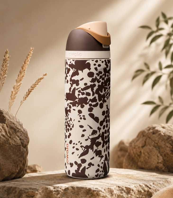 Owala FreeSip 32oz Water Bottle Cowgirl Core Cow Print Insulated Stainless Steel