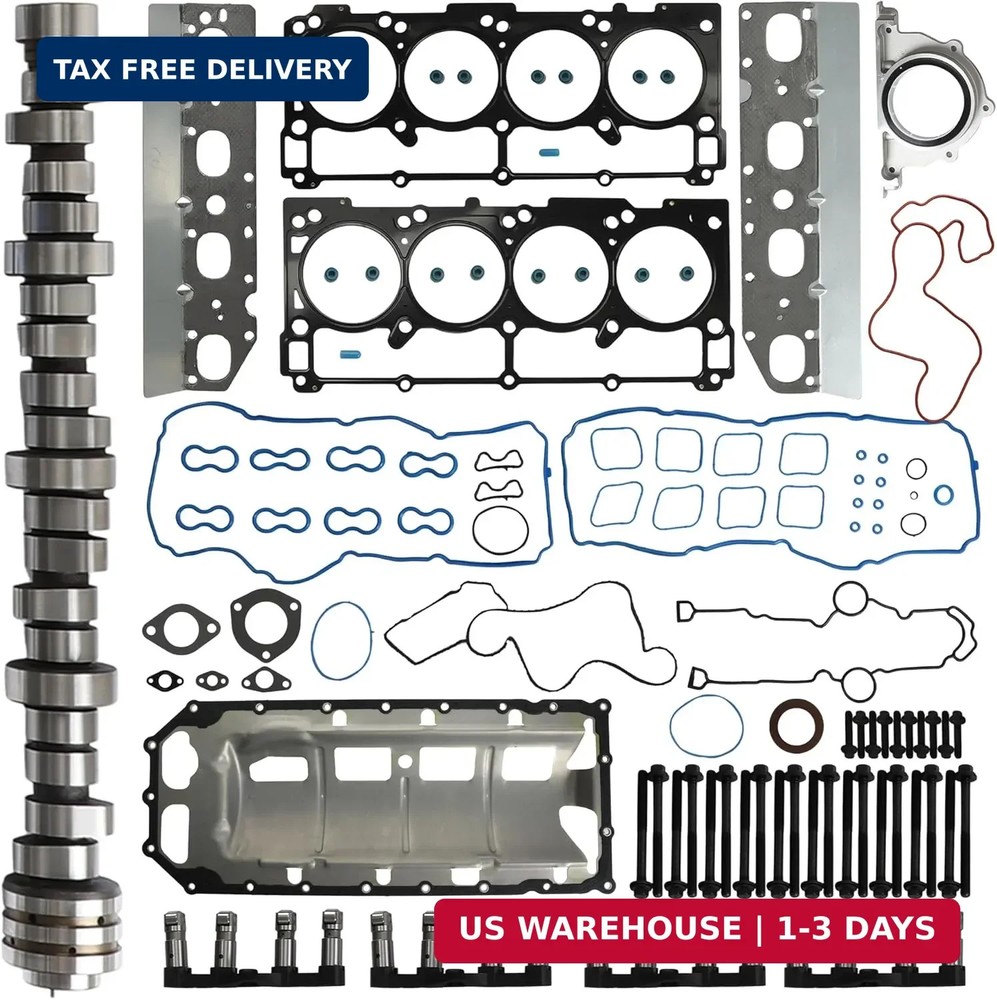 5.7 MDS Lifters Camshaft Kit w/Head Gasket Set Fit for Chrysler Dodge Jeep Ram 1