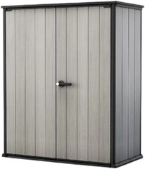 Keter Premier Tall 4.6×5.6 ft Resin Outdoor Storage Shed, Backyard Garden Shed w