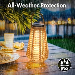 Solar LED Garden Lantern, Waterproof Outdoor Light for Patio, Pathway & Yard