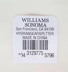 Williams Sonoma Figural Hydrangea Platter 15.5″ NEW Stoneware Blue Flower Summer