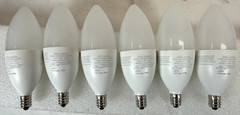 Lot of 6 -WiZ Candle Wi-Fi Smart LED Frosted Dimmable Color -B12- DAMAGED BOX