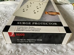 Surge Protector 2each 120 Volts 60 HZ 15 AMPS 6 Plug ACCO 50645 Centurion Series