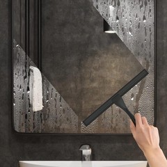 All-Purpose Stainless Steel Shower Squeegee for Shower Glass Door with Adhesive