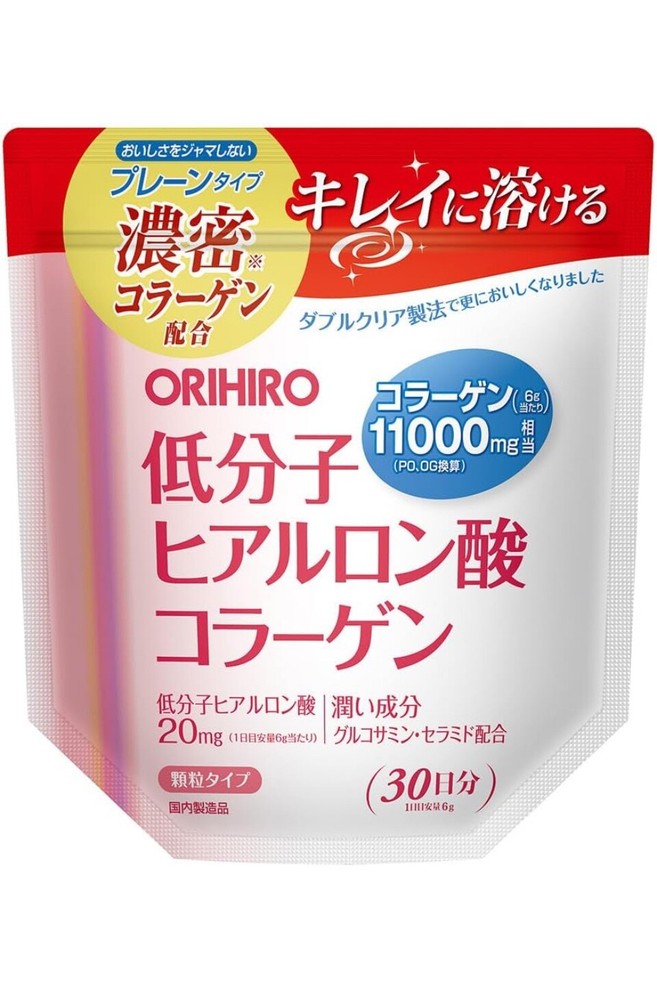 ORIHIRO Low Molecular Weight Hyaluronic Acid Collagen 180g Glucosamine Ceramide