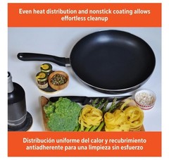 10in Charcoal Aluminum Nonstick Fry Pan with Soft Touch Handle Cookware Kitchen