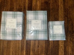 L.L. Bean Ultrasoft Comfort Flannel KING Sheet Set + Pillowcases Mineral Green