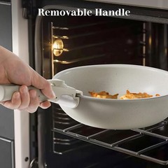 Nonstick Kitchen Cookware Set 12 Pcs Pots and Pans Set with Detachable Handle