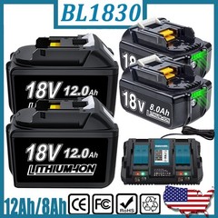 4/2Pack Battery or Dual Charger For Makita 18V LXT Lithium ion BL1860B BL1830B