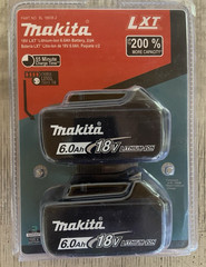 2 x Makita BL1860B-2 18V LXT Lithium-Ion 6.0 Ah Battery – NEW – USA SHIP