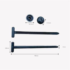 200PCS-Universal Cable Tie Buckle, Heavy Duty Self-Locking Nylon Zip Ties Holder