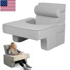 Reading Pillow Set for Adults – Ergonomic Back/Neck Support with Arms & Pockets