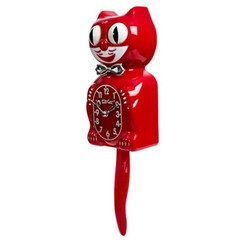 RETRO KITCHEN KIT CAT CLOCK 15.5″ Red Kit-Cat Klock MADE IN USA Free Battery NEW
